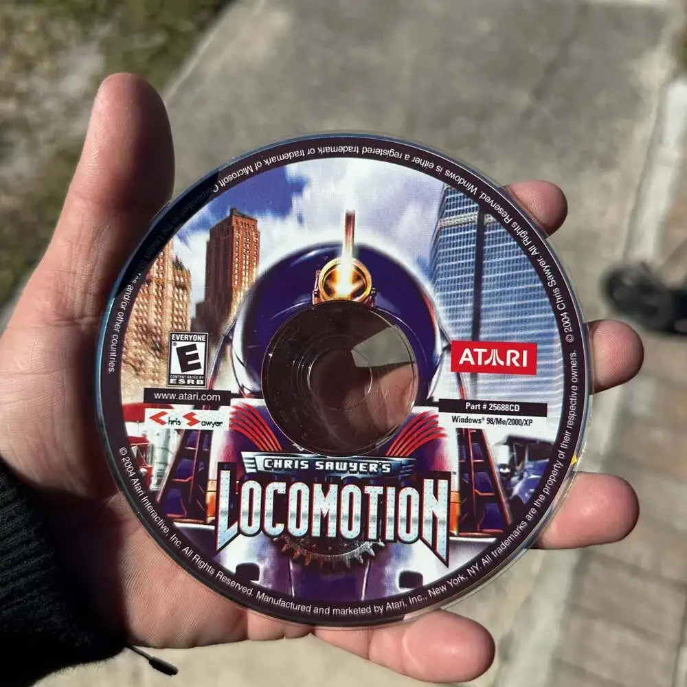 Chris Sawyer's Locomotion PC Game Disk - Atari 2004 Vintage Retro CD-ROM
